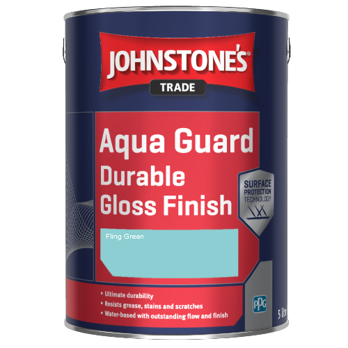 Johnstone's Aqua Guard Durable Gloss Finish - Fling Green - 1ltr