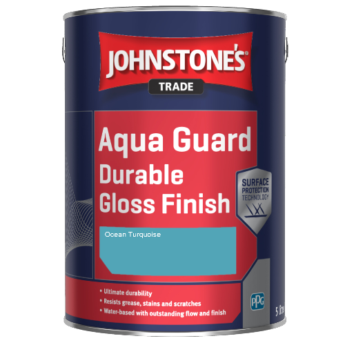 Johnstone's Aqua Guard Durable Gloss Finish - Ocean Turquoise - 1ltr