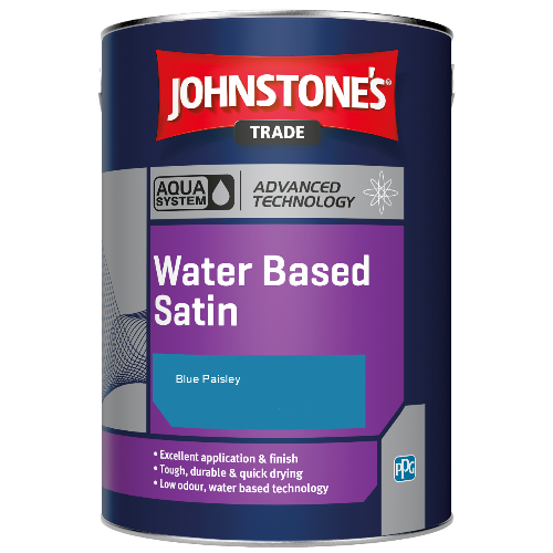 Johnstone's Aqua Water Based Satin finish paint - Blue Paisley - 5ltr