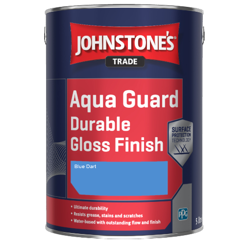 Johnstone's Aqua Guard Durable Gloss Finish - Blue Dart - 1ltr