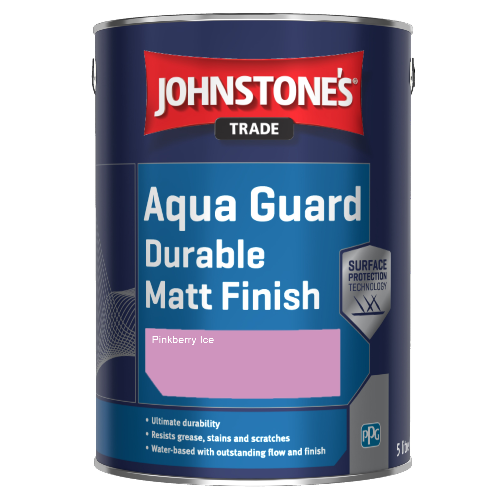 Johnstone's Aqua Guard Durable Matt Finish - Pinkberry Ice - 1ltr