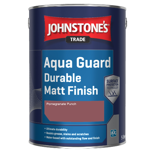 Johnstone's Aqua Guard Durable Matt Finish - Pomegranate Punch - 1ltr