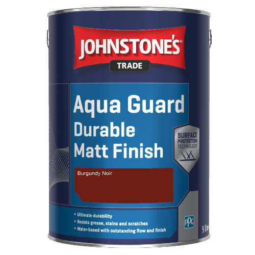 Johnstone's Aqua Guard Durable Matt Finish - Burgundy Noir - 1ltr