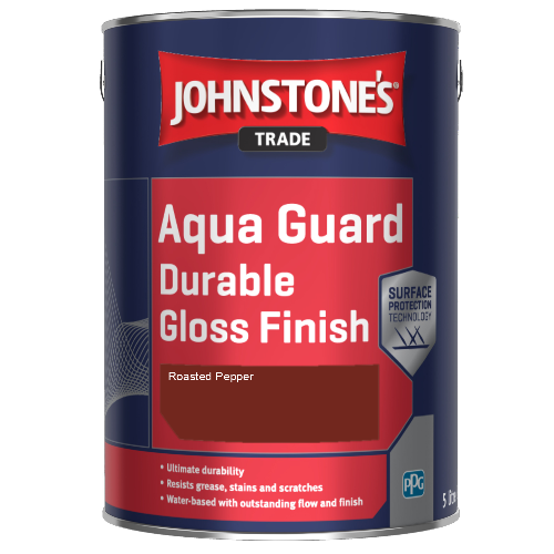 Johnstone's Aqua Guard Durable Gloss Finish - Roasted Pepper - 1ltr