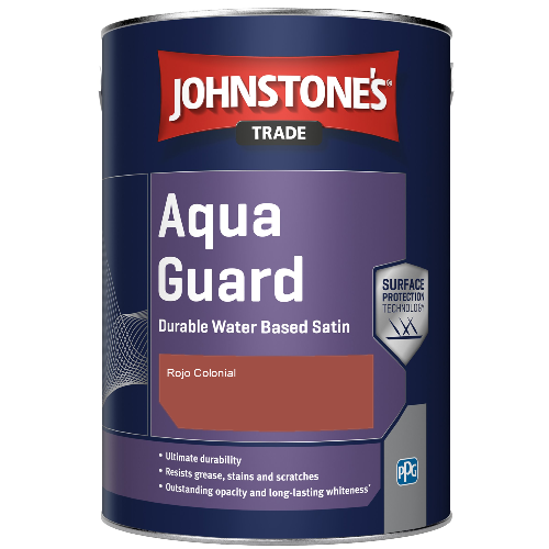 Aqua Guard Durable Water Based Satin - Rojo Colonial - 2.5ltr