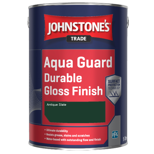Johnstone's Aqua Guard Durable Gloss Finish - Antique Slate - 1ltr