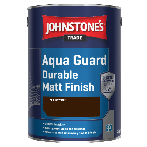 Johnstone's Aqua Guard Durable Matt Finish - Burnt Chestnut - 1ltr