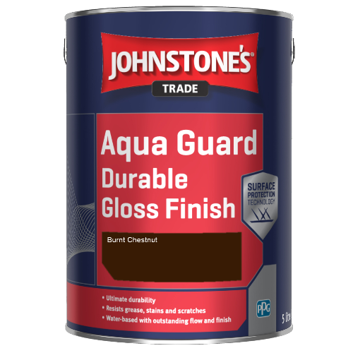 Johnstone's Aqua Guard Durable Gloss Finish - Burnt Chestnut - 1ltr