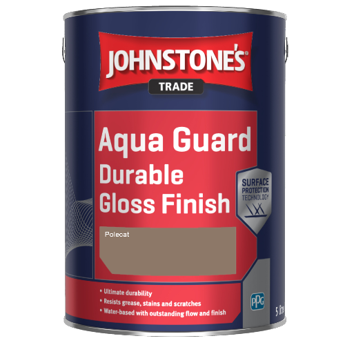 Johnstone's Aqua Guard Durable Gloss Finish - Polecat - 1ltr