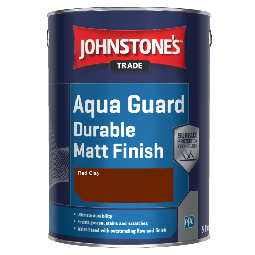 Johnstone's Aqua Guard Durable Matt Finish - Red Clay - 1ltr