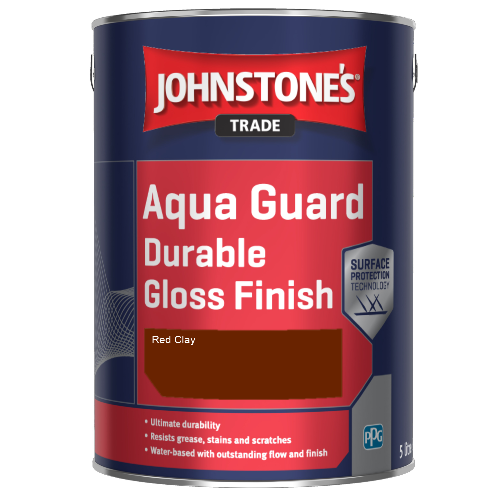 Johnstone's Aqua Guard Durable Gloss Finish - Red Clay - 2.5ltr