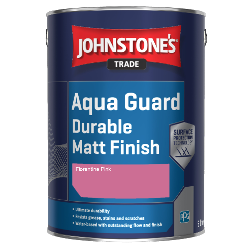 Johnstone's Aqua Guard Durable Matt Finish - Florentine Pink - 1ltr