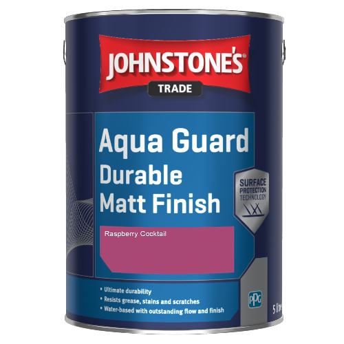 Johnstone's Aqua Guard Durable Matt Finish - Raspberry Cocktail - 1ltr